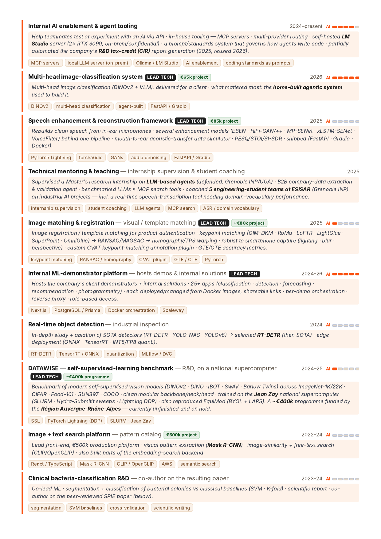 Alan Blanchet — CV page 2