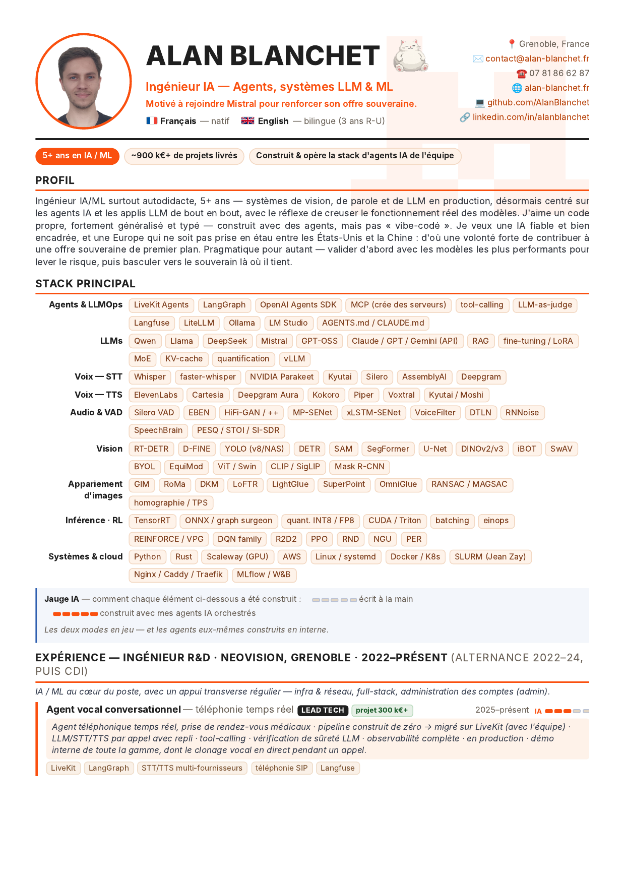CV d'Alan Blanchet — page 1